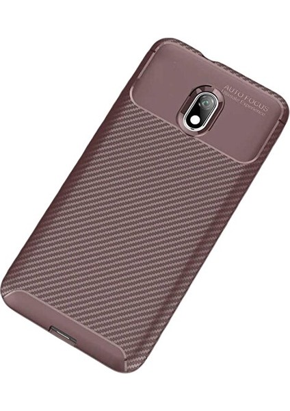 Xiaomi Redmi 8A Uyumlu Kılıf Karbon Armor Serisi, Ultra Dayanıklı ve Esnek Slim Fit Karbon Görünümlü Silikon