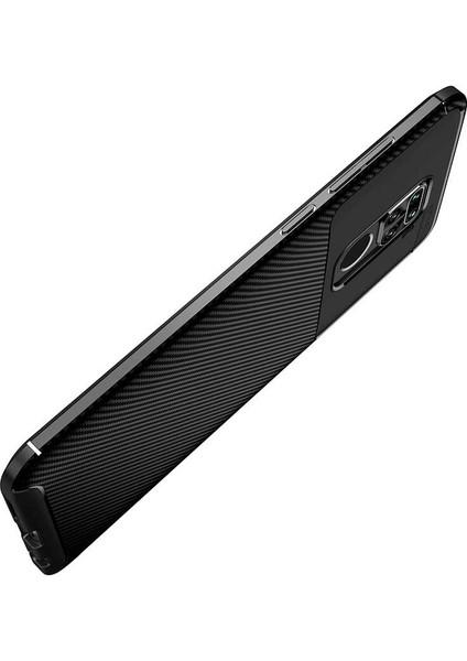 Xiaomi Redmi Note 9 Uyumlu Kılıf Karbon Armor Serisi, Ultra Dayanıklı ve Esnek Slim Fit Karbon Görünümlü Silikon