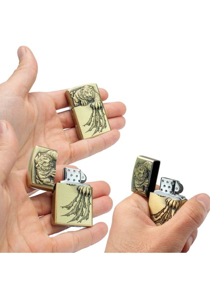 Gazlı Aslan Pençesi Temalı Kaliteli Metal Çakmak modelleri
