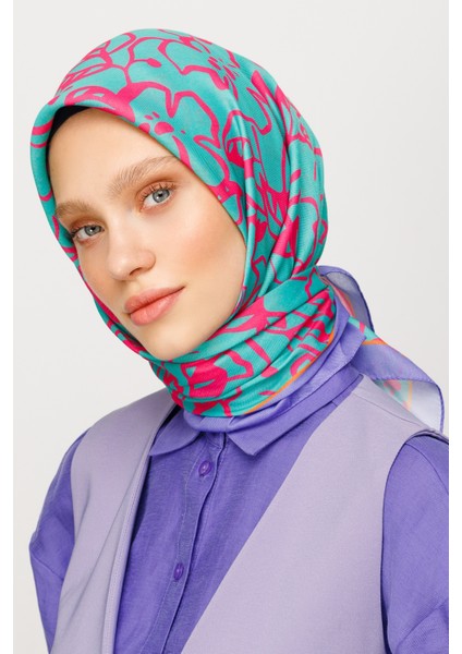 Floral Desen Dijital Soft Eşarp