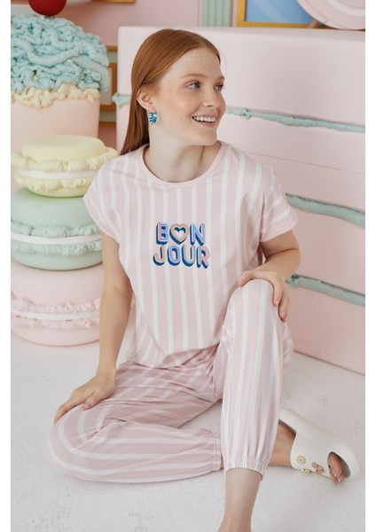 15646 Kadın Baskılı Pijama Takım