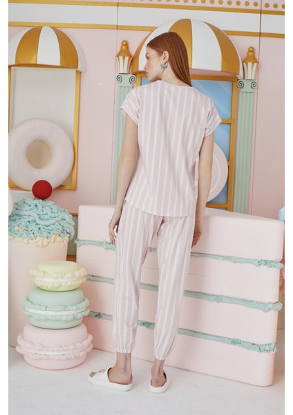 15646 Kadın Baskılı Pijama Takım