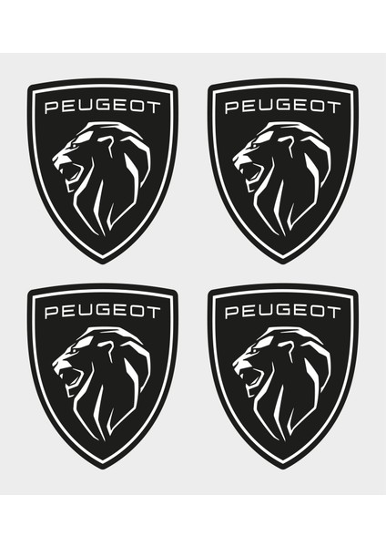 Peugeot Logo Suya Dayanıklı Arma Amblem Sticker 4 Adet