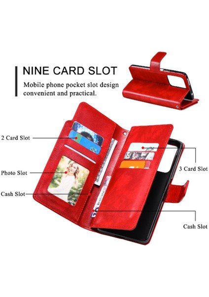 Xiaomi 11T/11T Pro Cüzdan Pu Deri Manyetik Kickstand 9 Kart (Yurt Dışından) fırsatları