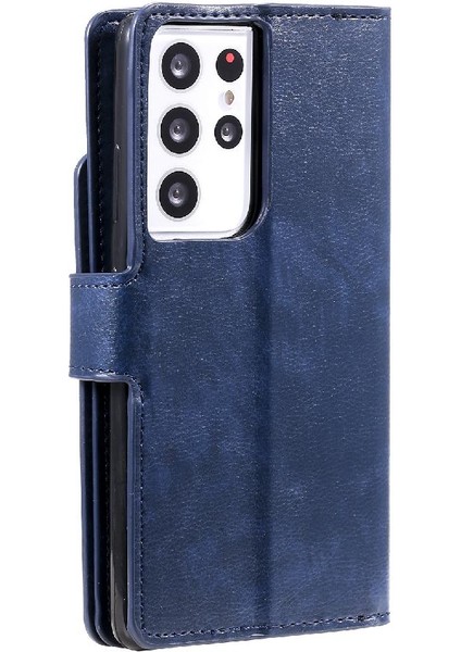 Galaxy S21 Ultra 9 Kart Yuvaları Pu Deri Kickstand Cüzdan (Yurt Dışından) fırsatları
