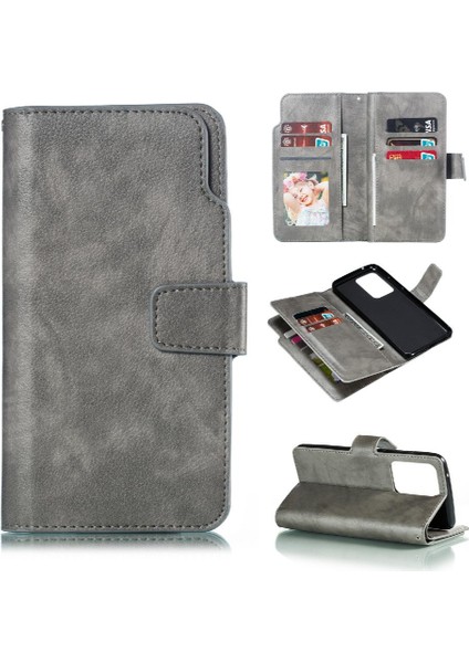 Galaxy S20 Ultra 9 Kart Yuvaları Manyetik Kickstand Pu (Yurt Dışından)