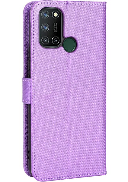 Realme C17 Için Kılıf Kapak Kickstand Manyetik Cüzdan Kart Tutucu (Yurt Dışından)
