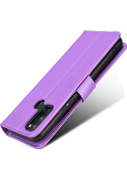 Realme C17 Için Kılıf Kapak Kickstand Manyetik Cüzdan Kart Tutucu (Yurt Dışından)