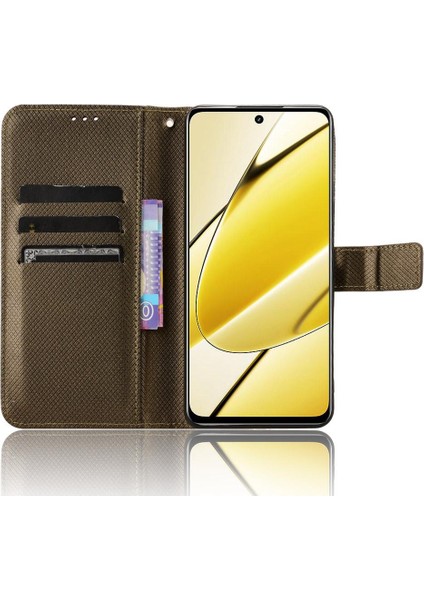 Realme 11 5g Için Kılıf Kapak Manyetik Cüzdan Kickstand Kart Tutucu (Yurt Dışından)