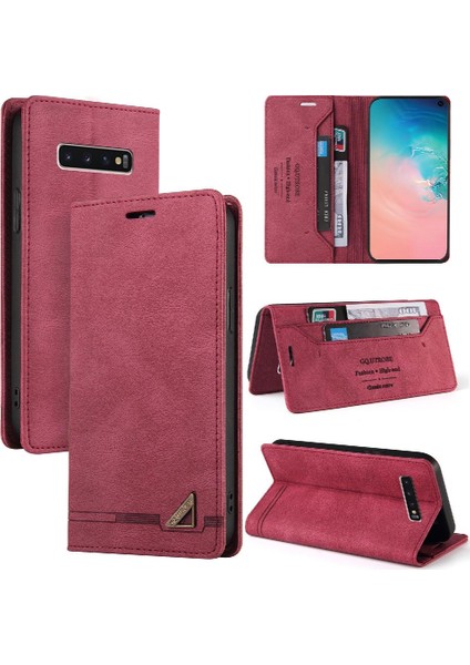 Galaxy S10 Artı Iki Kart Yuvaları Kickstand Premium Deri (Yurt Dışından)