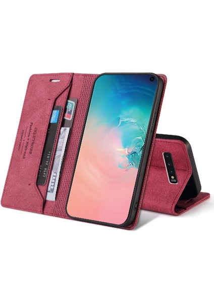 Galaxy S10 Artı Iki Kart Yuvaları Kickstand Premium Deri (Yurt Dışından)