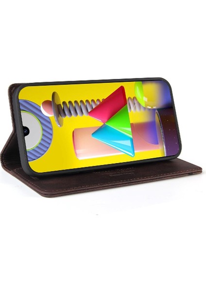 Galaxy M31 Iki Kart Yuvaları Için Kılıf Kickstand Premium Deri (Yurt Dışından) fiyatları