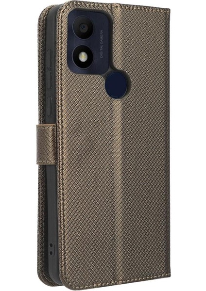 Tcl 305I Kart Tutucu Manyetik Cüzdan Kickstand Kapak Için Kılıf (Yurt Dışından)