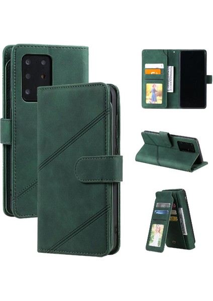 Galaxy S20 Ultra Pu Deri Manyetik Kart Tutucu Cüzdan (Yurt Dışından)