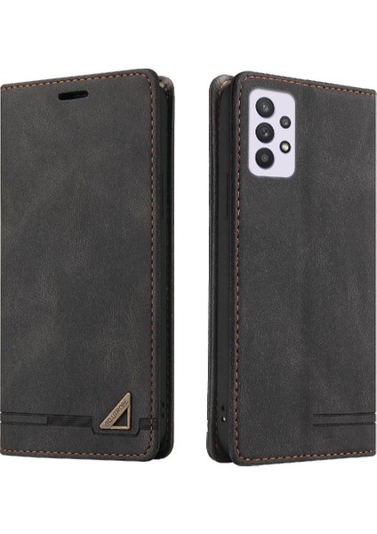 Galaxy A33 5g Kickstand Premium Deri Iki Kart Yuvaları Için Kılıf (Yurt Dışından)