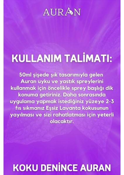 Lavanta Uyku Ve Yastık Spreyi Rahatlatıcı Uyku Ve Dinlenme Spreyi Sleep And Pıllow Spray 50ml