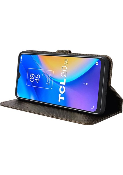 Tcl 20SE Kart Tutucu Kickstand Kapak Manyetik Cüzdan Için Kılıf (Yurt Dışından)