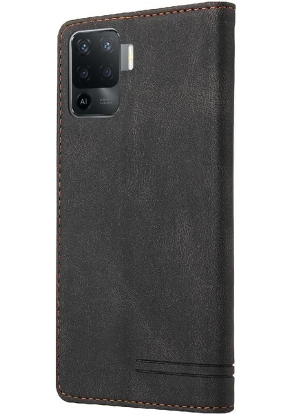 A94 4g Kickstand Iki Kart Yuvaları Premium Deri Premium Için Kılıf (Yurt Dışından)