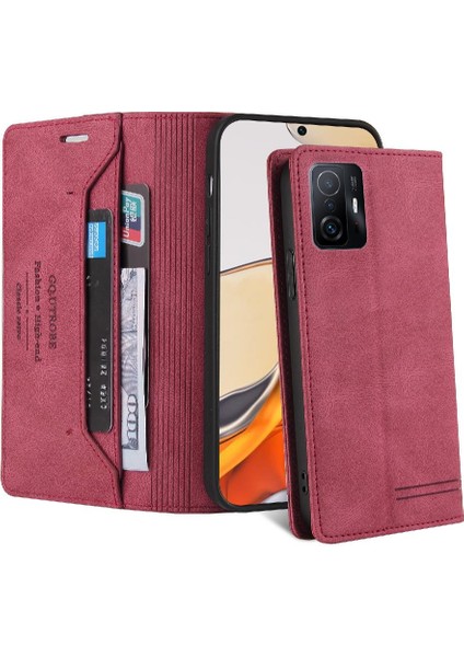 Xiaomi 11T 5g Için Iki Kart Yuvaları Premium Deri Kickstand Premium (Yurt Dışından)