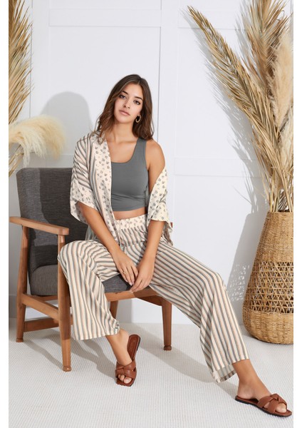 15528 Kadın 3 Lü Pijama Takım