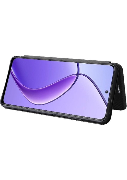 Realme 12 5g Tam Koruma Manyetik Karbon Fiber Kart Folio Için Kılıf (Yurt Dışından)