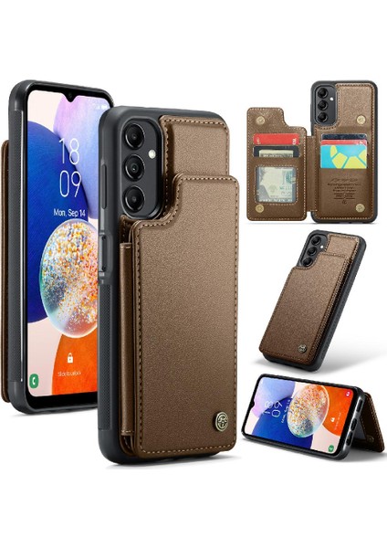Galaxy A14 4g/5g Rfıd Engelleme Pu Deri Için Caseme Cüzdan Kılıf (Yurt Dışından)