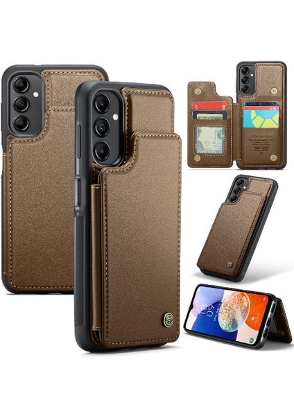 Galaxy A14 4g/5g Rfıd Engelleme Pu Deri Için Caseme Cüzdan Kılıf (Yurt Dışından)