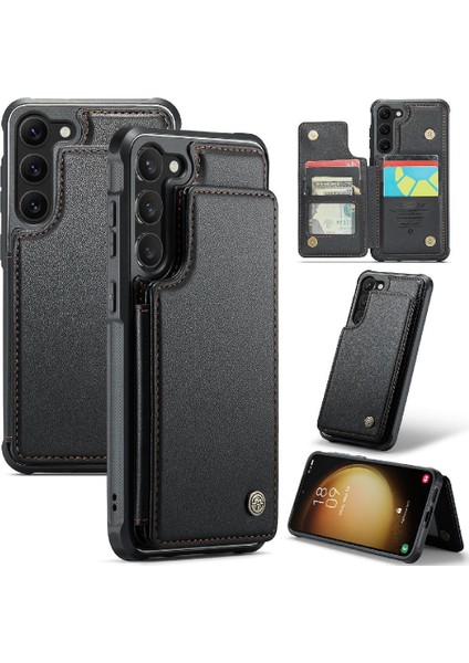 Galaxy S23 Artı Rfıd Engelleme Kickstand Pu Için Caseme Cüzdan Kılıf (Yurt Dışından)