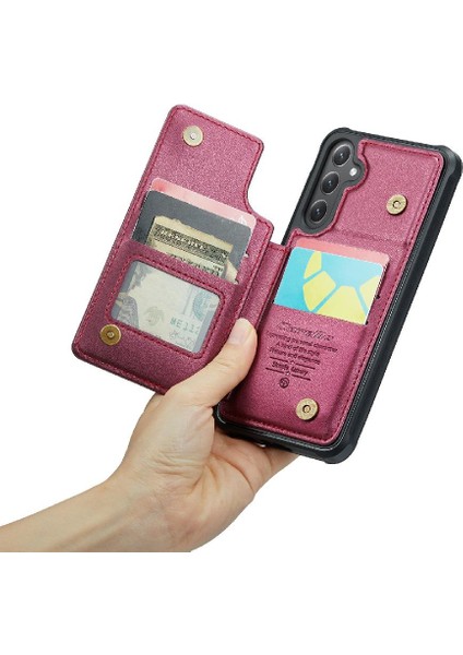 Galaxy S23 Fe 5g Kart Tutucu Kickstand Pu Için Caseme Cüzdan Kılıf (Yurt Dışından)