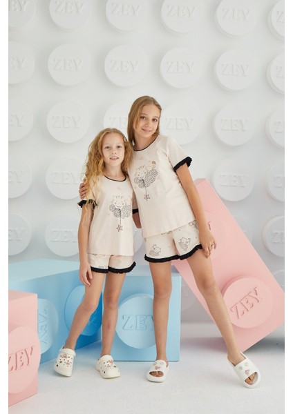 8669 Kız Ç. Baskılı Şort Takım fiyatları