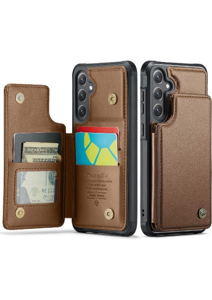 Galaxy S24 Ince Darbeye Vaka Pu Deri Için Caseme Cüzdan Kılıf (Yurt Dışından)