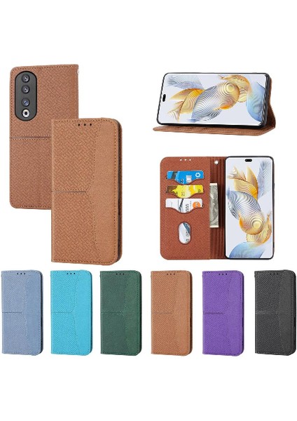 Onur Için Kılıf 90 Pro 5g Flip Folio Kitap El Cüzdan Kredi Kartı Tutucu Pu (Yurt Dışından)