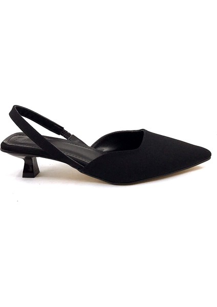 cc 608 4,5 cm Siyah Zara Arkası Açık Kadın Topuklu Ayakkabı