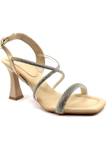 371 Lp 9 cm Ten Saten Taşlı Kadın Topuklu Ayakkabı fiyatları