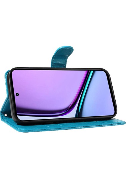El Kayışı ve Kart ile Realme C67 4g Kabartmalı Kelebek Için Flip Case (Yurt Dışından)
