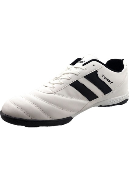 Beyaz-Siyah Büyük Numara Erkek Halı Saha Futbol Ayakkabı modelleri