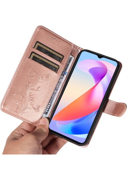 El Kayışı Cüzdan Telefon Kılıfı Kabartmalı Kelebek ile Onur X6A 4g Için Kılıf (Yurt Dışından) indirimleri
