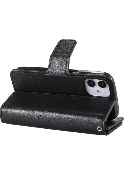 IPhone 11 Için Kılıf Pu Deri 9 Kart Yuvaları Cüzdan Kickstand Manyetik (Yurt Dışından) indirimleri