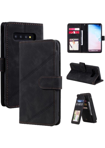 Galaxy S10 Cüzdan Flip Folio Pu Deri Manyetik Kart (Yurt Dışından)