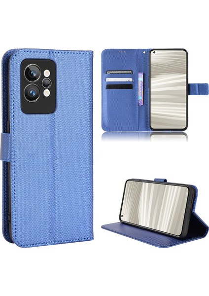 Realme Gt 2 Pro Için Kılıf Kapak Kart Tutucu Kickstand Manyetik Cüzdan (Yurt Dışından)