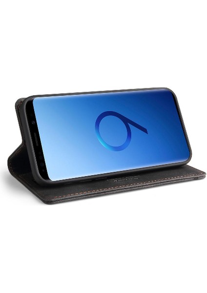 Galaxy S9 Artı Iki Kart Yuvaları Için Kılıf Kickstand Premium Deri (Yurt Dışından) fırsatları