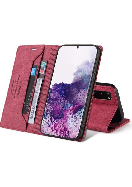 Galaxy S20 Kickstand Iki Kart Yuvaları Premium Deri Kılıf (Yurt Dışından) modelleri