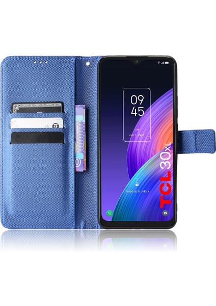 Tcl 30 Xl Kapak Için Kılıf Kickstand Kart Tutucu Manyetik Cüzdan (Yurt Dışından)