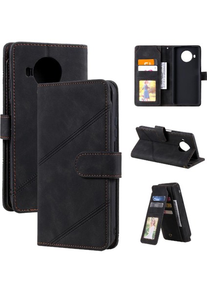 Xiaomi 10T Lite Için Kılıf Bileklik Kart Tutucu Kickstand Manyetik Cüzdan (Yurt Dışından)