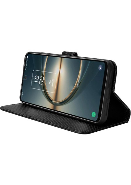 Tcl 30XE 5g Kapak Kart Tutucu Manyetik Cüzdan Kickstand Için Kılıf (Yurt Dışından)