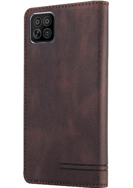 A72 5g Kickstand Premium Deri Iki Kart Yuvaları Premium Için Kılıf (Yurt Dışından) fırsatları