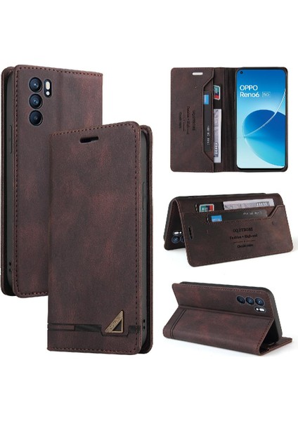 6 5g Premium Deri Kickstand Premium Deri Iki Için Kılıf (Yurt Dışından)