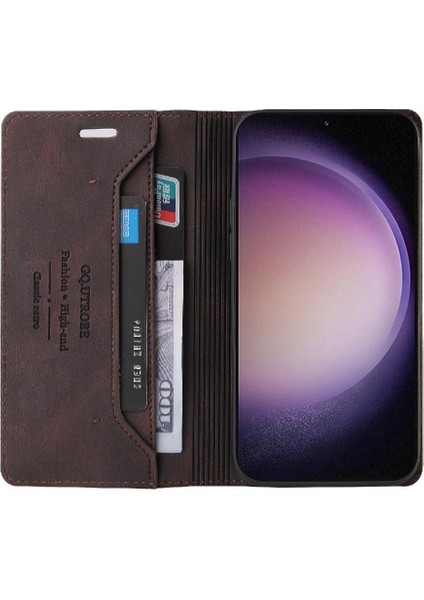 Galaxy S24 Artı Kickstand Iki Kart Yuvaları Premium Deri (Yurt Dışından) fırsatları