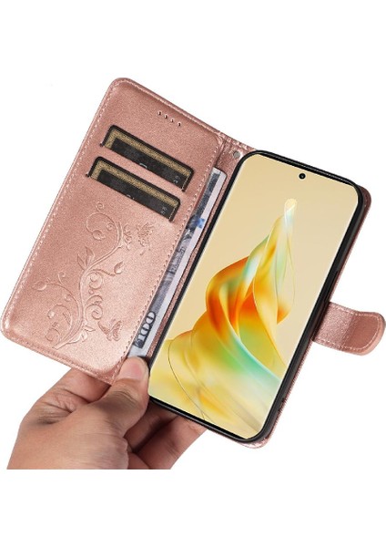 RENO8T 5g Için Kılıf ve El Kayışı Cüzdan Telefon Kılıfı ile Kart Yuvası (Yurt Dışından) indirimleri