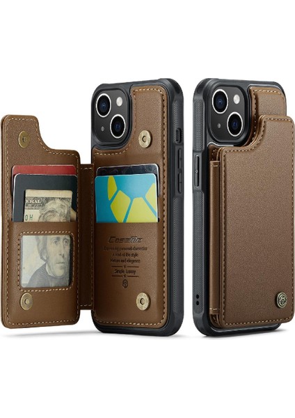 IPhone 15 Için Caseme Cüzdan Durumda Kickstand Pu Deri Kart Tutucu Ince (Yurt Dışından)